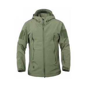 Waterproof Tactical Soft Shell Men Jacket Coat Windbreaker Outdoor Army Green